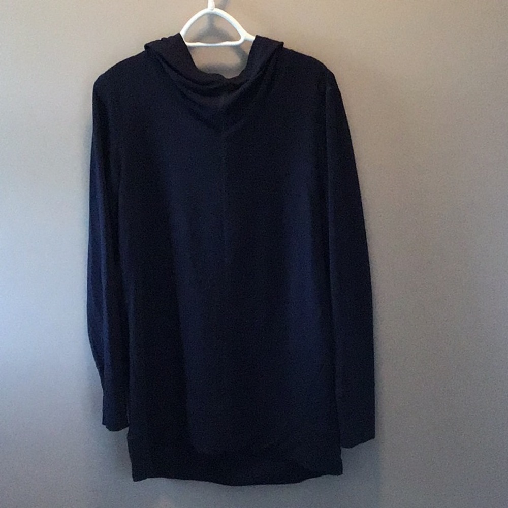 Blue Relaxed Fit Hooded Sweatshirt